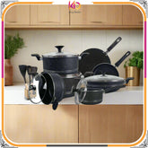 16 Pieces Non Stick Marble Coating Super Gift Pack Set | Premium Cookware Set - Kingbazar.pk