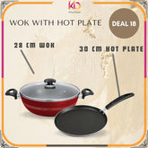Sonex Premium Combo: 28cm Wok + 30cm Hot Plate
