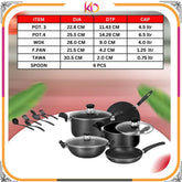 Desire Gift Pack with Glass Lid β Sonex Non-Stick Cookware Set - Kingbazar.pk