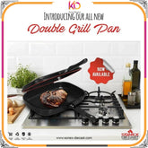 Sonex Double Grill Pan Marble Coated: Grill Like a Pro, Indoors! - Kingbazar.pk