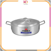 Sonex Flat Karahi Set – Metal Finish: A Versatile Kitchen Essential - Kingbazar.pk