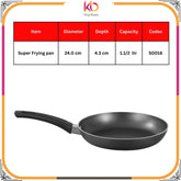 Sonex Non-Stick Super Frying Pan – Kitchen Essential (18cm, 20cm, 22cm, 24cm, 26cm, 28cm, 30cm, 32cm) - Kingbazar.pk