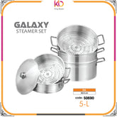 Sonex Galaxy Steamer – 5-Layer Aluminium Base, High Quality (28cm & 32cm) - Kingbazar.pk