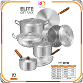 Sonex SAFFRON Gift Set Metal Finish 12pcs: A Culinary Celebration - Kingbazar.pk