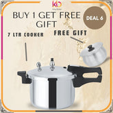 Kirn Falcon Premium Pressure Cooker – High-Quality Aluminum Cookware (5L/7L/9L/11L). - Kingbazar.pk