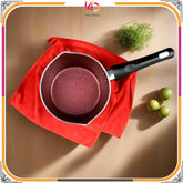 Marble Coated Milk Pan – Maroon | Non Stick Saucepan with Handle - Kingbazar.pk