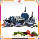 AR Non-Stick Dessini Moon Set – 18-Piece Forged Cookware - Kingbazar.pk