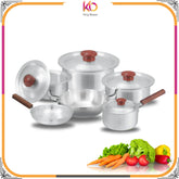 Baby Gift Set – Pack of 10 pcs Aluminum Mini Pots and Pans Set | Perfect for Boiling, Serving Milk & Baby Food | Non-Toxic & Durable - Kingbazar.pk