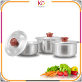 Baby Handi Set – Pack of 6 Aluminum Mini Cooking Pots for Baby Food | Safe, Durable & Non-Toxic - Kingbazar.pk