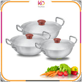 Baby Wok with Lids Set – Pack of 6 Aluminum Mini Woks | Heavyweight & Durable | Perfect for Cooking, Serving Food & Baby Food | Non-Toxic & Easy to Clean - Kingbazar.pk