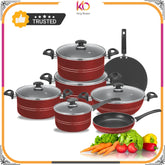 Deluxe Pro Nonstick Cookware Gift Pack G.L – 15 Pcs Ultimate Cooking Set Heavy Weight - Kingbazar.pk