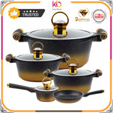 Non Stick Diamond Gift Set – 16 PCS Diecast Cookware Set | Imported Nonstick Cookware by King Bazar - Kingbazar.pk