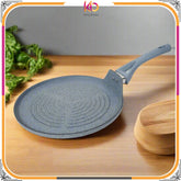 Marble Coated Signature Grill Pan – Gray | Premium Non-Stick BBQ & Searing Pan - Kingbazar.pk