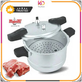 Ultra Steamer Elegant Pressure Cooker – 7L, 9L, 11L | Heavy Duty Aluminum | Multi-Use Steamer Cooker | Elegant Design - Kingbazar.pk