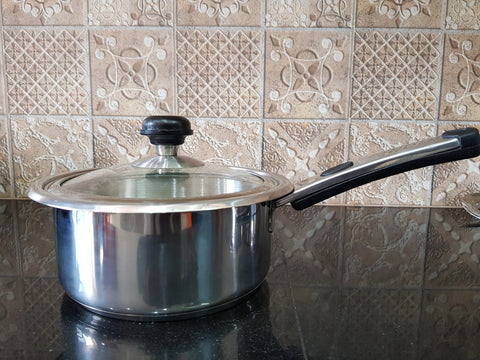 Eco-Friendly Alpha Sauce Pan – Encapsulated Steel & Glass Lid