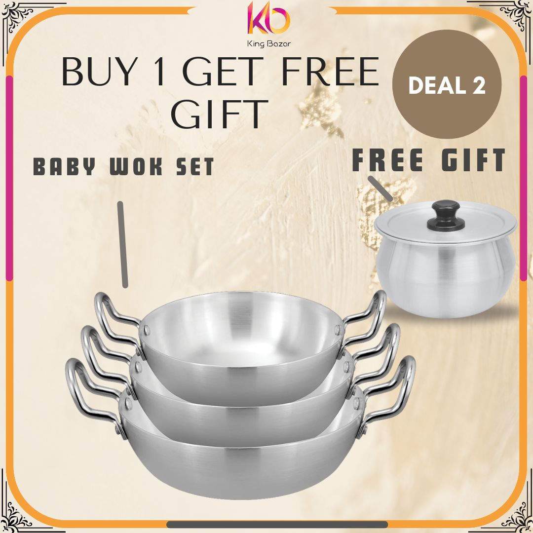 BabyWok Pro 3-Piece Non-Toxic Wok Set + FREE Mini Pot (Limited Offer!)