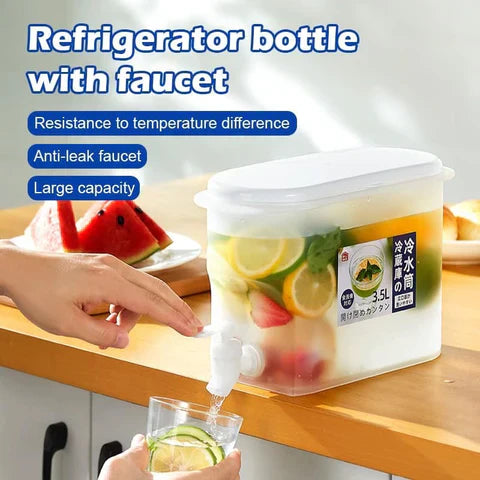 Translucent Drink Dispenser - Large Capacity, Refillable Beverage Jug