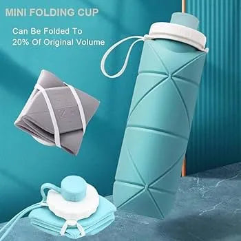 600ml Foldable Silicone Water Bottle