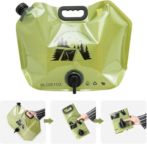 8Lilter Foldable Camping Water Bag with Spigot