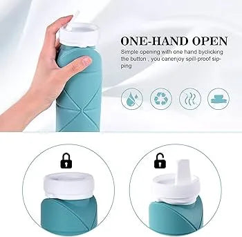 600ml Foldable Silicone Water Bottle