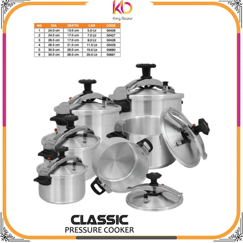 Sonex Classic Stylish Pressure Cooker – Available in 5L, 7L, 9L, 11L, 15L, and 20L