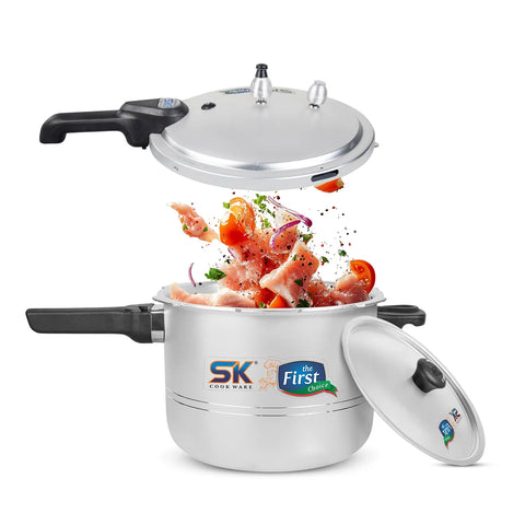 2 in 1 Diamond Pressure Cooker with Anodized Lid | Multi-Use Heavy Duty Cooker