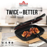 Sonex Double Grill Pan Marble Coated: Grill Like a Pro, Indoors!