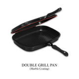 Sonex Double Grill Pan Marble Coated: Grill Like a Pro, Indoors!