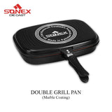 Sonex Double Grill Pan Marble Coated: Grill Like a Pro, Indoors!