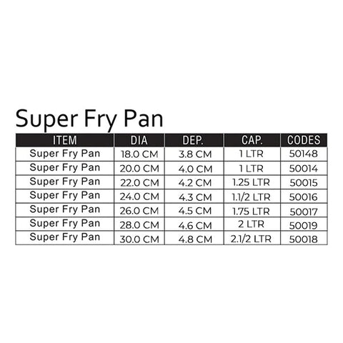 Sonex Non-Stick Super Frying Pan – Kitchen Essential (18cm, 20cm, 22cm, 24cm, 26cm, 28cm, 30cm, 32cm)