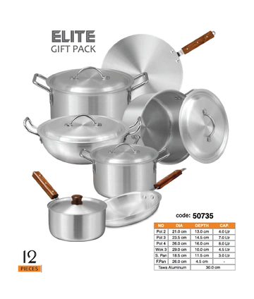 Sonex Elite Gift Set Metal Finish 12pcs: A Culinary Masterpiece
