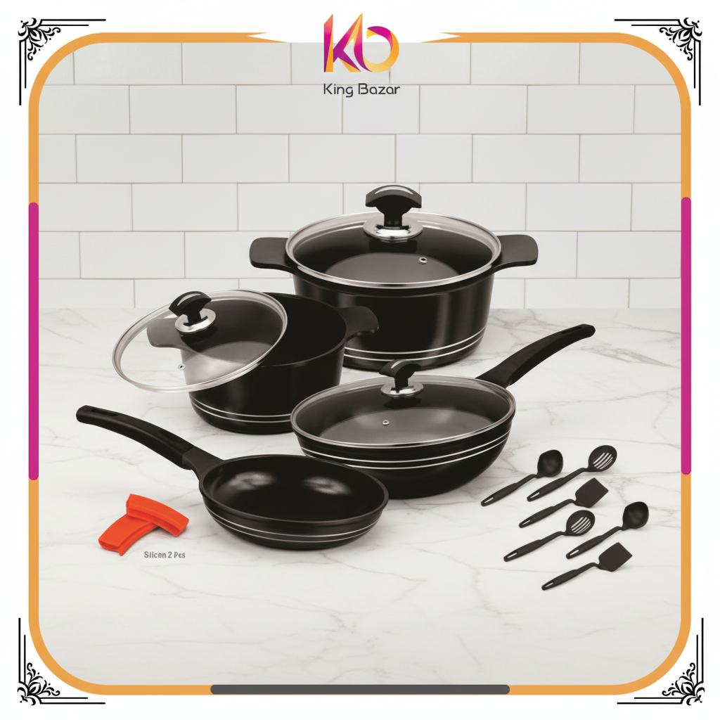 Deluxe Supreme Die-Cast Nonstick Cookware Set - Sonex 15 PCS