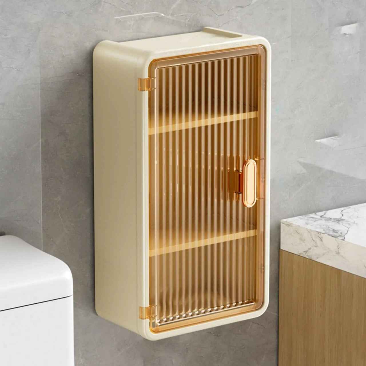 Bathroom Suction Storage Box – Wall Mounted Organizer