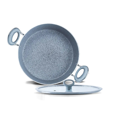 Non Stick Marble Coated Signature Casserole (Daigchi/Baigona) – Grey | Premium Non-Stick Cookware