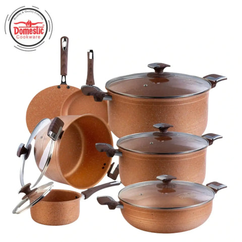 Nonstick Jumbo Gift Set – 22 PCS | Interior + Exterior Marble Coating Cookware Set | Premium Non Stick Set by King Bazar