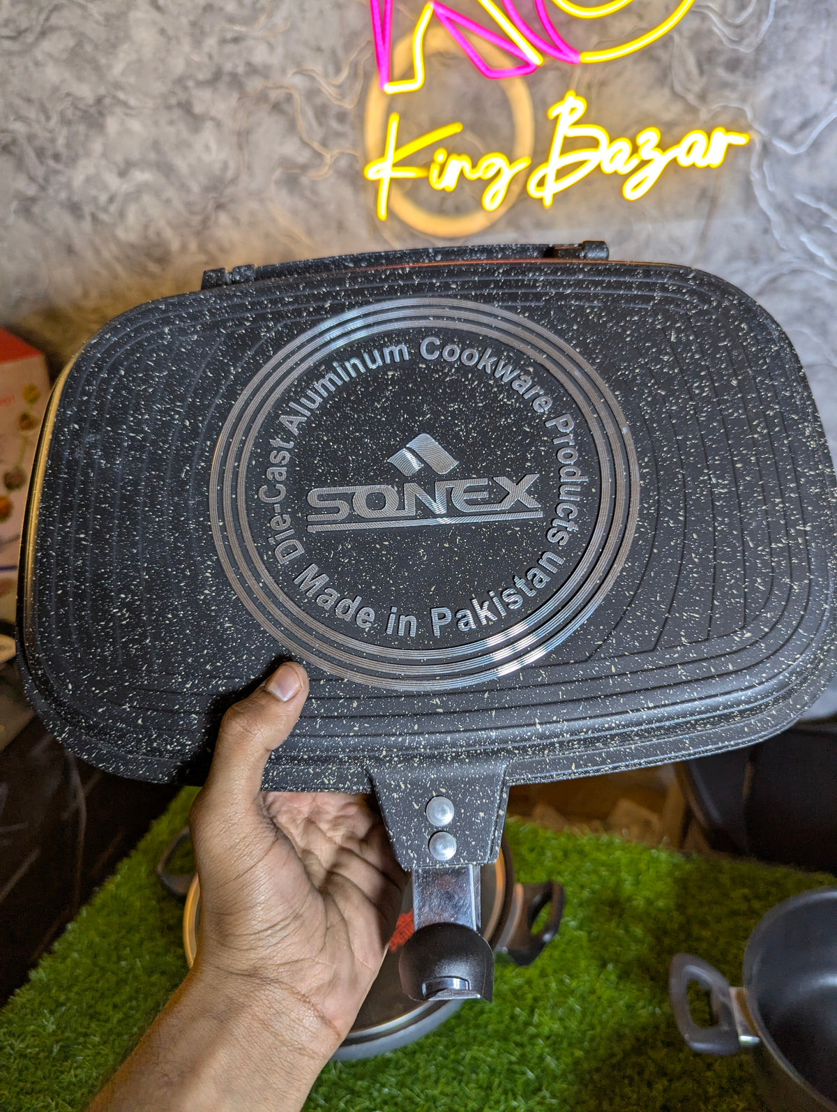 Sonex Classic Nonstick Marble Coated Pots & Wok Pans with Lid Loose Items with Minor Faults