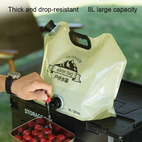 8Lilter Foldable Camping Water Bag with Spigot