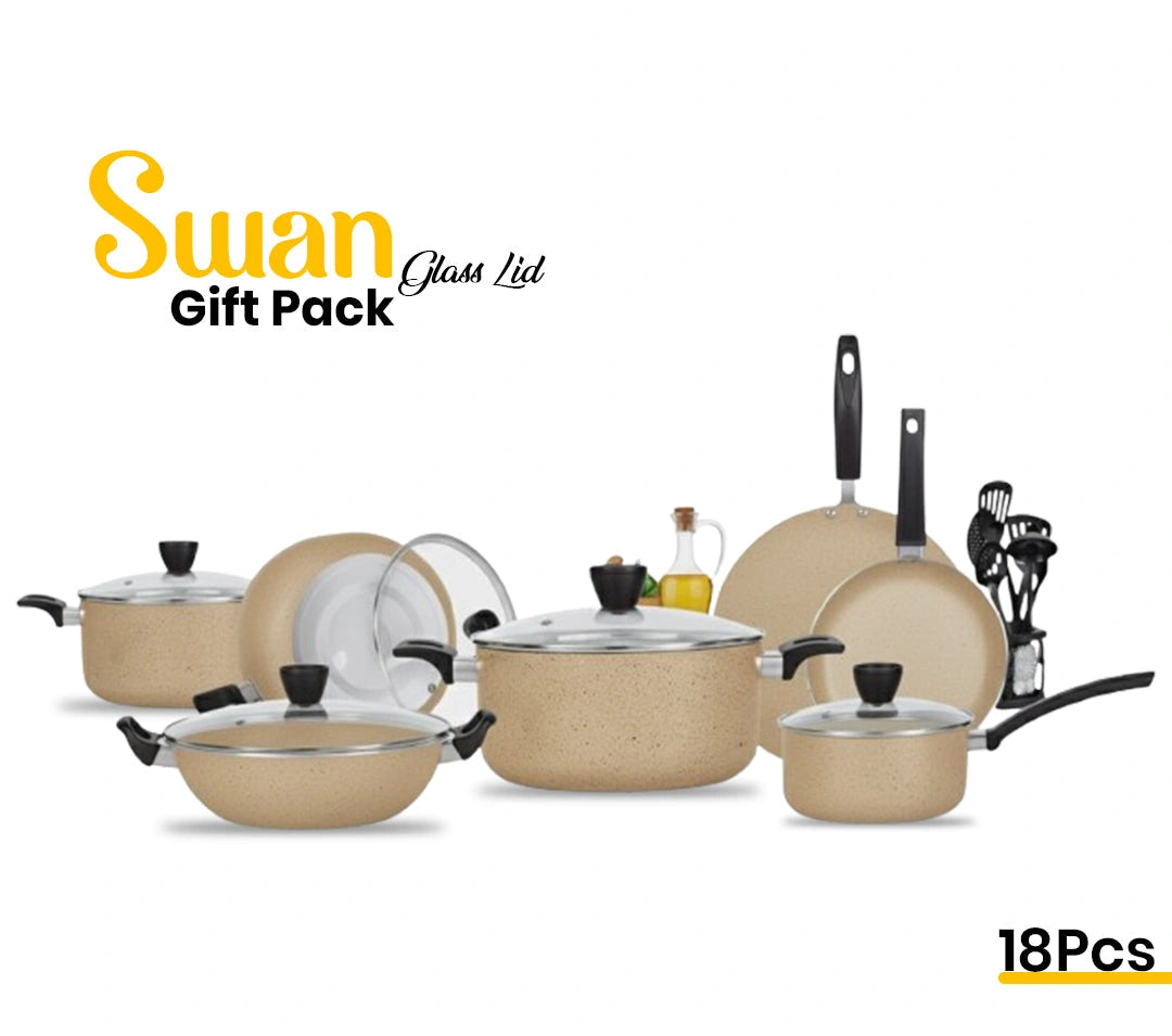 Sawan 18-Piece Marble Cookware Gift Set – Vibrant Multicolor Edition