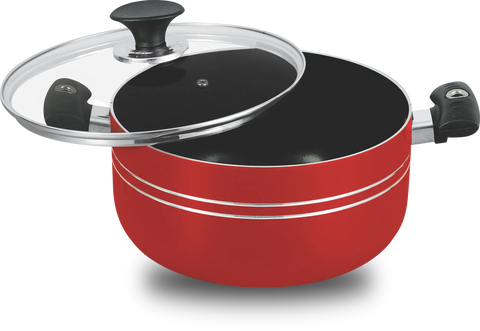 King Cook Smart 16-Piece Non-Stick Cookware Gift Set – Premium Red & Black Ceramic-Titanium Collection