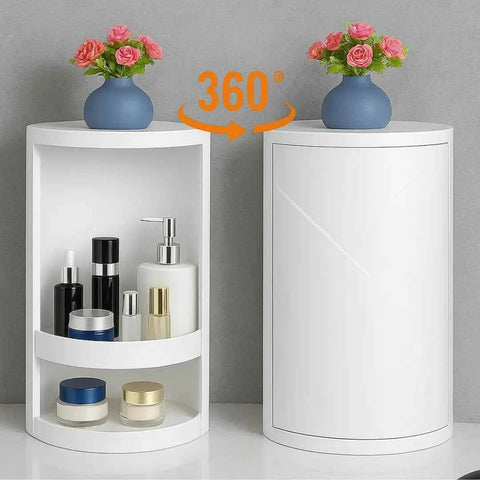 Bathroom & Kitchen Corner Cabinet – 360° Rotating
