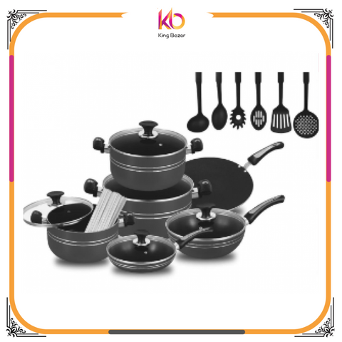 King Chef Gift Pack – King Cook Non-Stick Cookware Smart Set (17 Pcs)