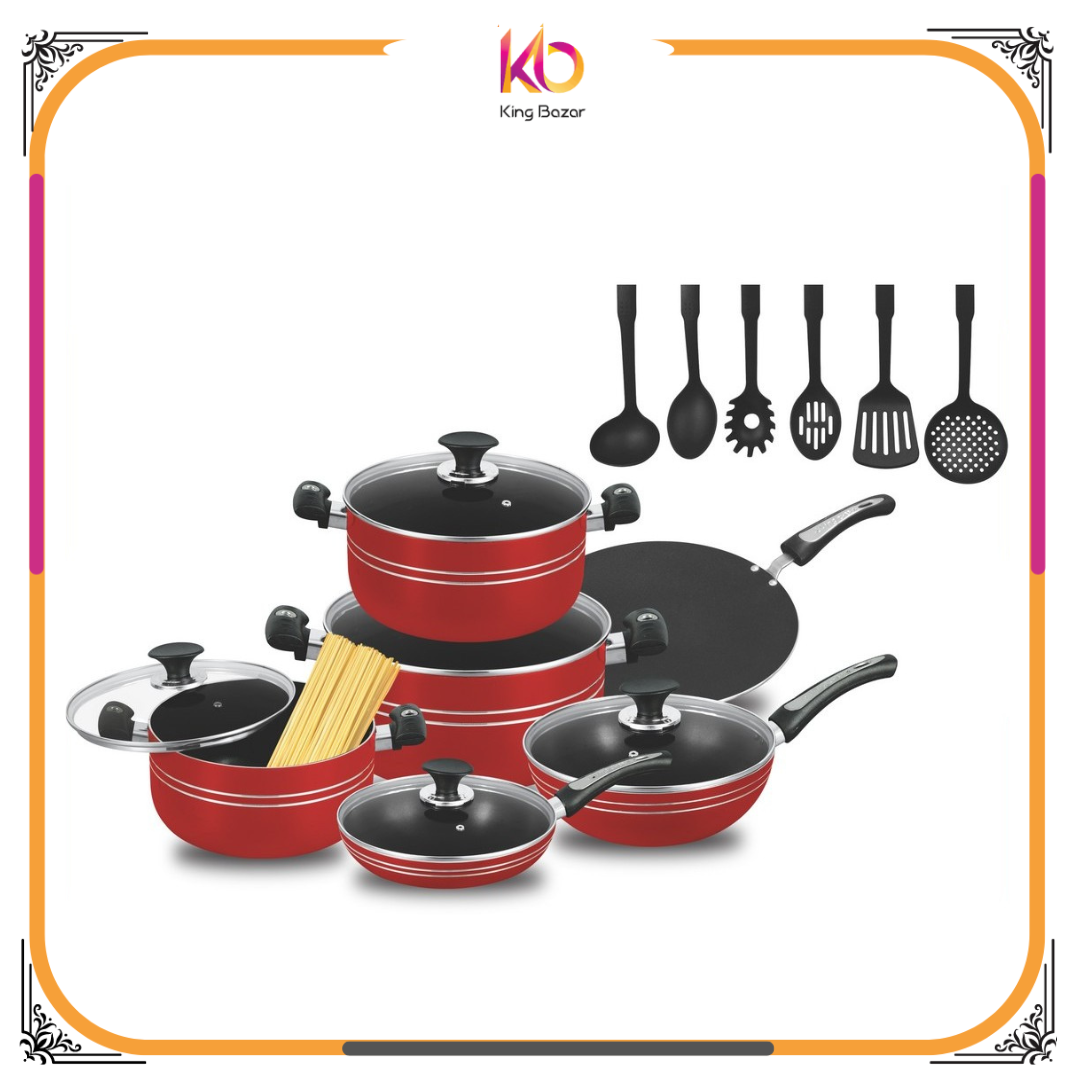 King Chef Gift Pack – King Cook Non-Stick Cookware Smart Set (17 Pcs)