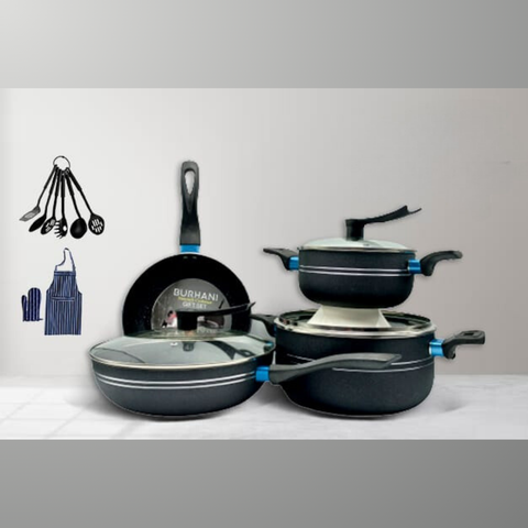 King Chef Gift Pack – King Cook Non-Stick Cookware Smart Set (17 Pcs)