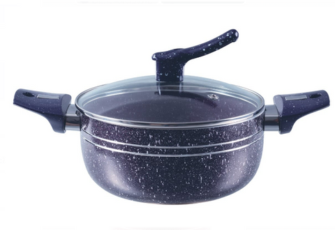 Kitchen Cuisine Double Marble Coated Jumbo 22 Pcs Cookware Set | Premium Non-Stick Cookware