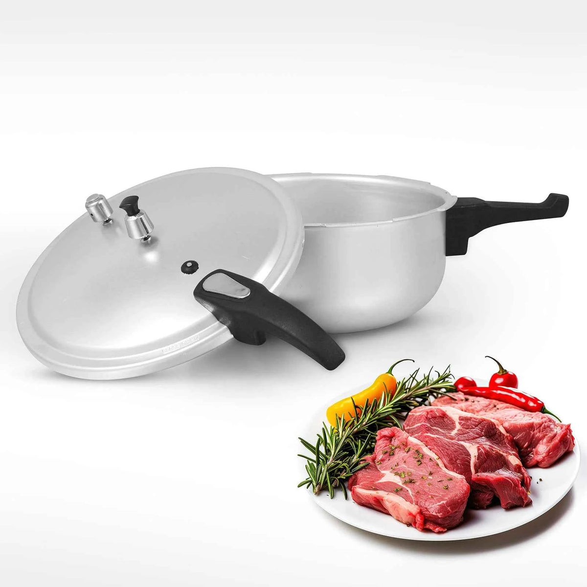 AR Wok Pressure Cooker Without Glass Lid – Minor Fault (Scratch & Water Marks)