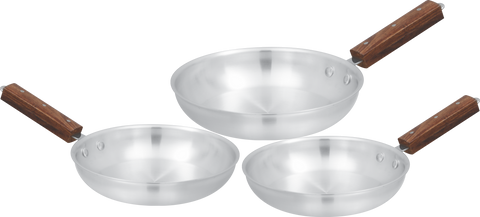 Baby Fry Pan Set – Pack of 3 Aluminum Mini Fry Pans | Perfect for Frying Eggs & Baby Food | Non-Toxic & Durable