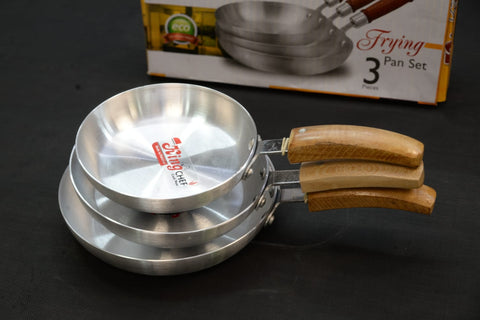 Baby Fry Pan Set – Pack of 3 Aluminum Mini Fry Pans | Perfect for Frying Eggs & Baby Food | Non-Toxic & Durable