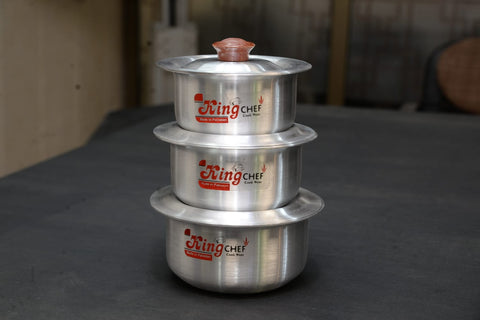 Baby Handi Set – Pack of 6 Aluminum Mini Cooking Pots for Baby Food | Safe, Durable & Non-Toxic