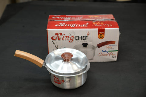 Baby Saucepan Set – Pack of 6 Aluminum Mini Milk Pots | Perfect for Boiling, Serving Milk & Baby Food | Non-Toxic & Durable