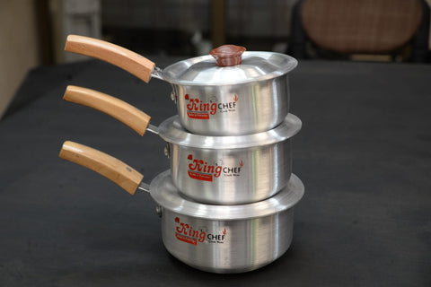 Baby Saucepan Set – Pack of 6 Aluminum Mini Milk Pots | Perfect for Boiling, Serving Milk & Baby Food | Non-Toxic & Durable